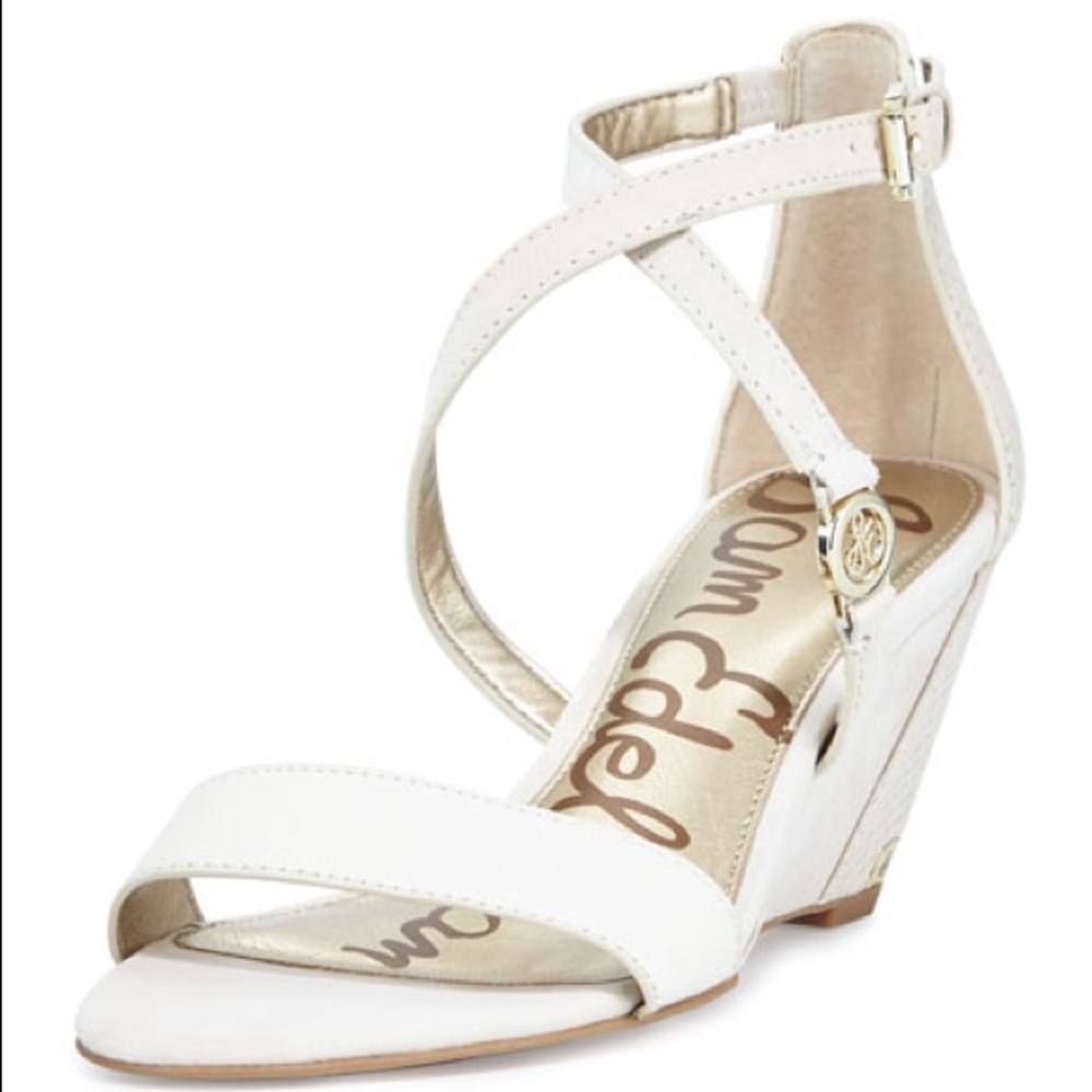 💥NOW 75% OFF💥 SAM EDELMAN: Ivory Wedge Sandals